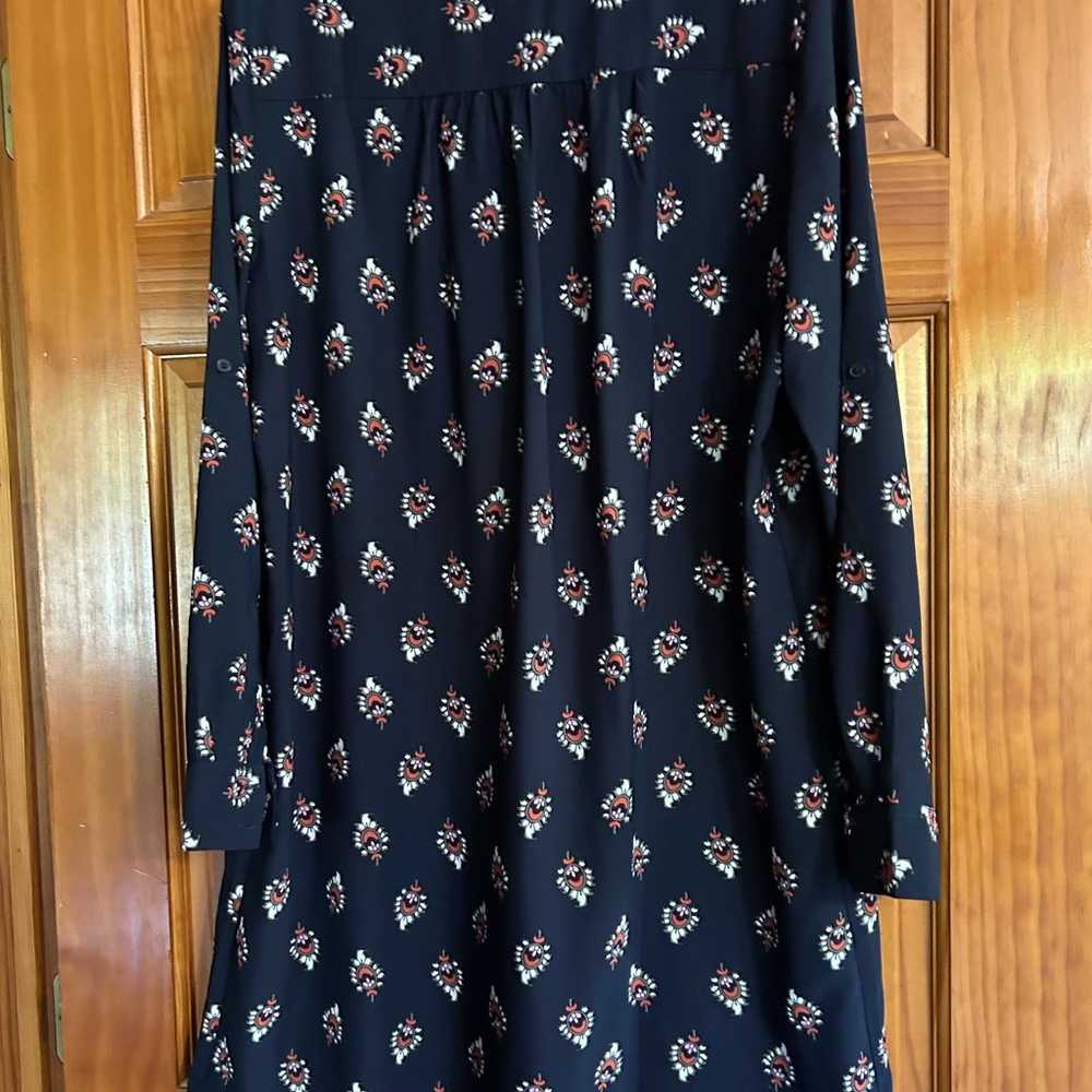 LOFT Black Floral Dress